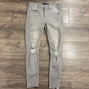 Express Gray Supersoft Ankle Legging